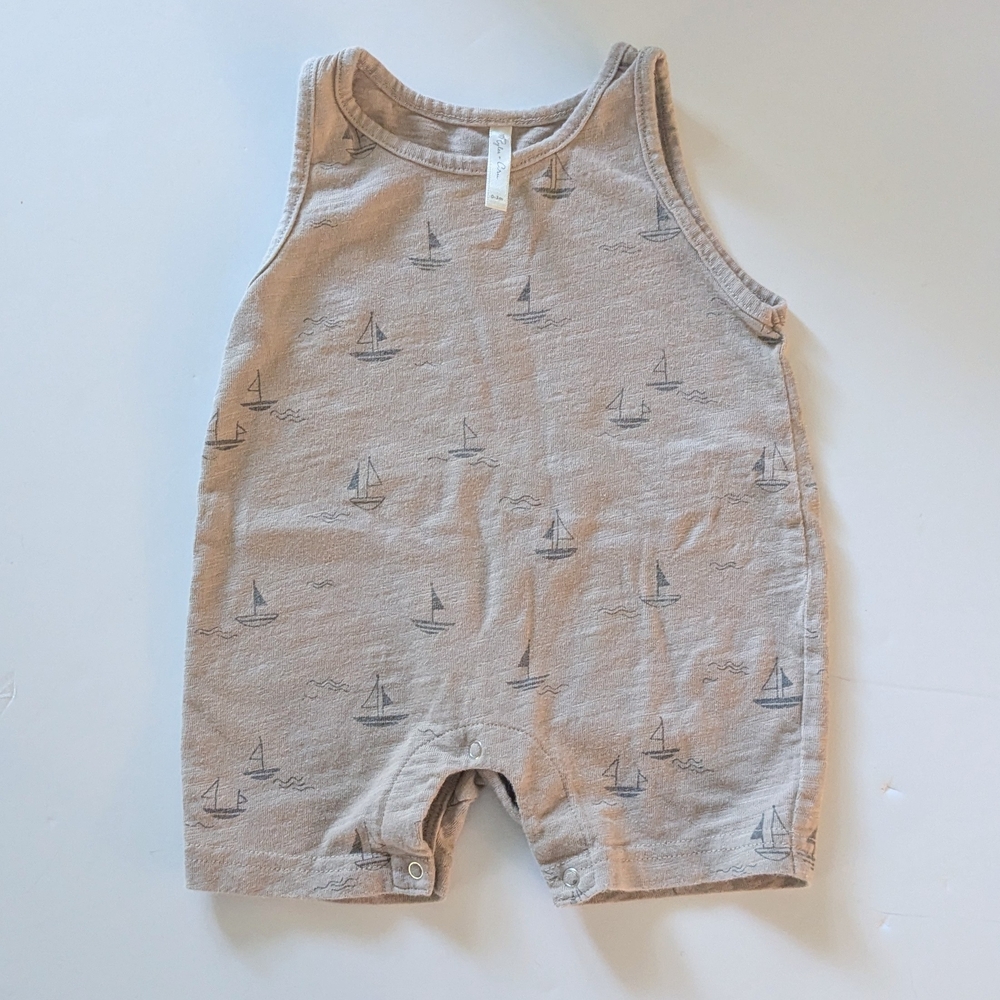 Rylee + Cru Tan Sailboat Baby Outfit